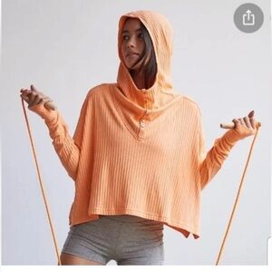 Free People Movement Blissed Out Henley Hoodie Large